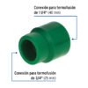45468 - Reducción de PPR 1-1/4" x 3/4", Foset