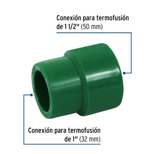 45470 - Reducción de PPR 1-1/2" x 1", Foset