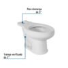 454771 45477 - Taza alargada de porcelana, blanco, FOSET
