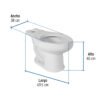 454772 45477 - Taza alargada de porcelana, blanco, FOSET