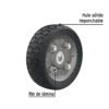 45480 - Rueda de hule sólido 6" para diablo, doble balero, Pretul