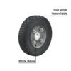 45481 - Rueda de hule sólido 6" para diablo, un balero, Pretul
