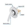45484 - Monomando de empotrar para regadera CPVC 1/2", FOSET