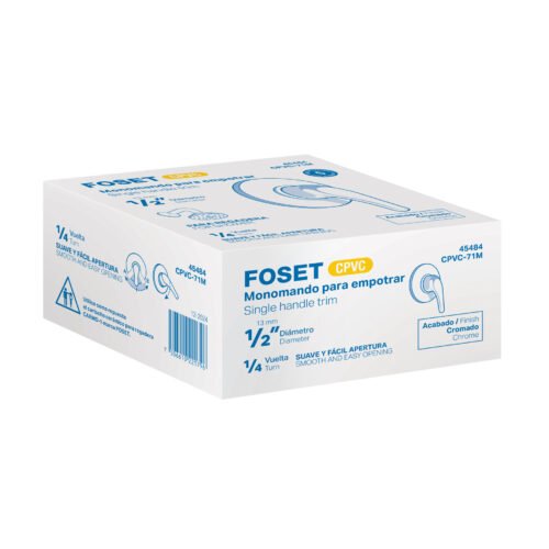 45484 - Monomando de empotrar para regadera CPVC 1/2", FOSET