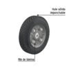 45485 - Rueda de hule sólido 8" para diablo, doble balero, Pretul