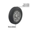 45487 - Rueda de hule sólido 9" para diablo, doble balero, Pretul