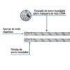 454901 45490 - Manguera lavabo/fregadero, acero inox, 1/2" x 3/8", 55 cm