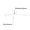 45498 - Tubo de LED T8 36 W base Fa8, policarbonato opalino, VOLTECK