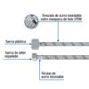 45500 - Manguera p/WC, acero inox, 3/8"x7/8", 40cm, plástico/latón