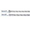 455062 45506 - Manguera "T" lavabo/fregadero, acero inox, 3/8" x 1/2" x 1/2", 55cm