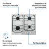 45508 - Parrilla gas empotrable 60cm, 4 quem, inox, esmalte, Foset