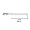 45510 - Tubo de LED T8 36 W base G13, policarbonato opalino, VOLTECK