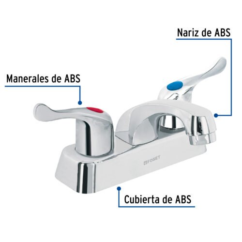 455111 45511 - Mezcladora 4" lavabo, ABS, palanca, BASIC