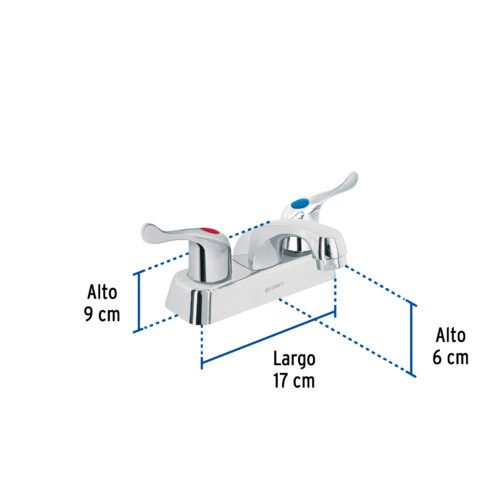 455113 45511 - Mezcladora 4" lavabo, ABS, palanca, BASIC