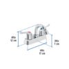 455123 45512 - Mezcladora 4" lavabo, ABS, cuello curvo, palanca, BASIC
