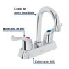 455131 45513 - Mezcladora 4" lavabo, ABS, cuello bar, palanca, BASIC