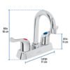 455133 45513 - Mezcladora 4" lavabo, ABS, cuello bar, palanca, BASIC
