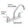45514 - Mezcladora 8" fregadero, ABS, cuello corto, palanca, BASIC