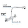45517 - Mezcladora 8" fregadero, ABS, cuello cobra, hexagonal, BASIC