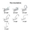 45518 - Juego de manerales de palanca p/lav-fregadero, cromo, Basic