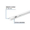 45522 - Tubo de 2" PVC hidráulico cédula 40, 3m, 3.1kg, FOSET