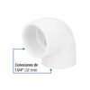 45523 - Codo 90° de PVC de 1-1/4", Foset