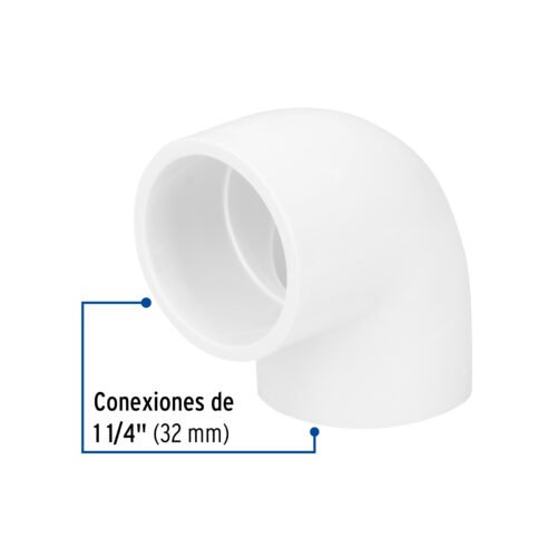 45523 - Codo 90° de PVC de 1-1/4", Foset