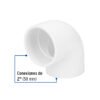 45525 - Codo 90° de PVC de 2", Foset