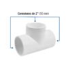 45534 - Tee sencilla de PVC 2", Foset