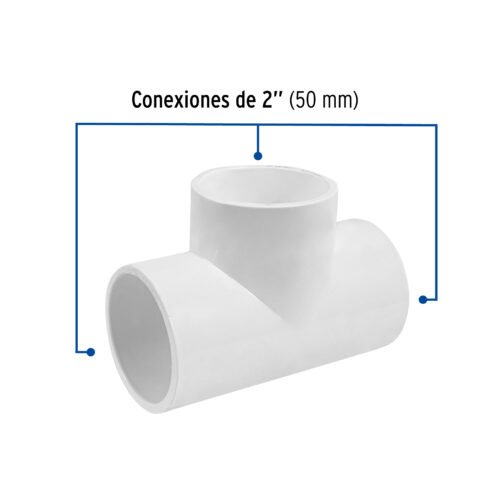 45534 - Tee sencilla de PVC 2", Foset