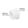 45535 - Reducción bushing de PVC 1-1/4 x 1", Foset