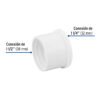 45536 - Reducción bushing de PVC 1-1/2 x 1-1/4", Foset