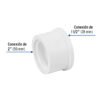 45538 - Reducción bushing de PVC 2 x 1-1/2", Foset