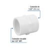 45549 - Adaptador hembra de PVC 1-1/2", Foset