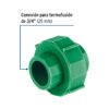 45557 - Tuerca unión PPR, plástica,  3/4", Foset