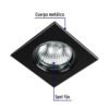 455671 45567 - Luminario cuadrado negro spot fijo, lámpara no incluida