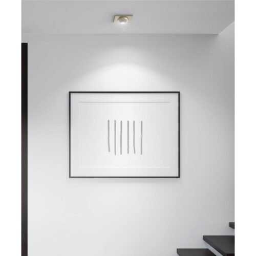 455711 45571 - Luminario cuadrado satín spot esférico, lámpara no incluida