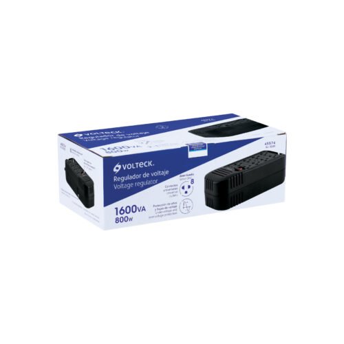 45574 - Regulador de voltaje de 1600 VA / 800 W 8 contactos, Volteck