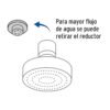 45575 - Regadera satín 4" plato redondo, con brazo, Foset Element