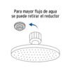 45576 - Regadera satín 6" plato redondo, con brazo, Foset Element