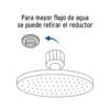45577 - Regadera satín 8" plato redondo, con brazo, Foset Element