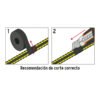 45578 - Piola de nylon paracord de 4mm, rollo, negro, 1kg, FIERO