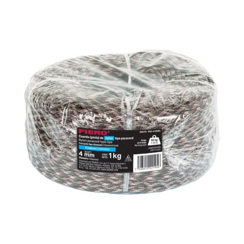 45579 - Piola de nylon paracord de 4mm, rollo, camo, 1kg, FIERO
