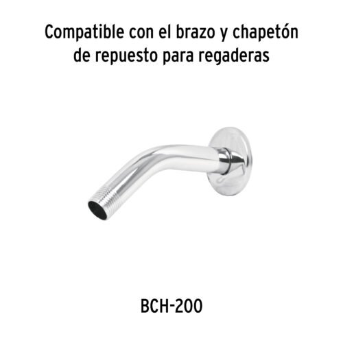 455815 45581 - Regadera satín 4" plato redondo, sin brazo, Foset Element