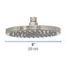 45583 - Regadera satín 8" plato redondo, sin brazo, Foset Element