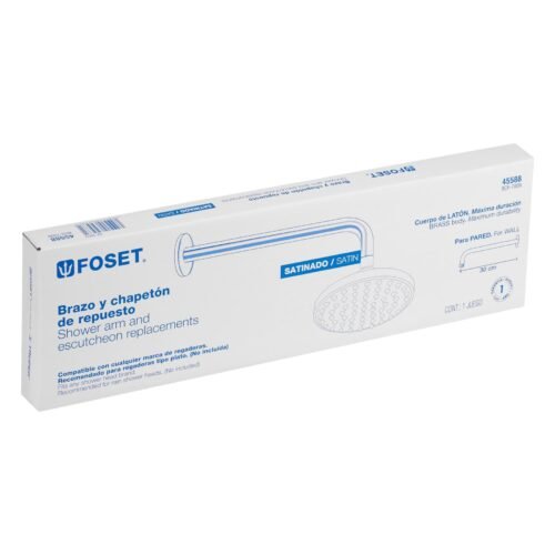 455882 45588 - Brazo y chapetón de repuesto para regadera, 30 cm, satinado