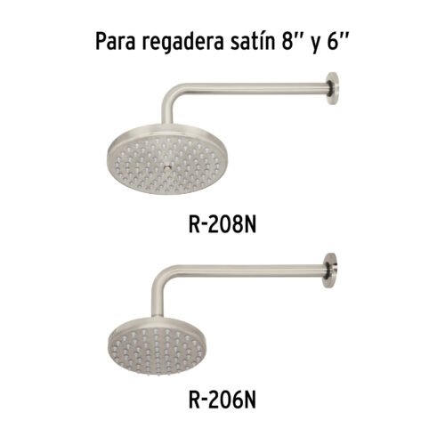 455892 45589 - Brazo y chapetón de repuesto para regadera techo, satinado