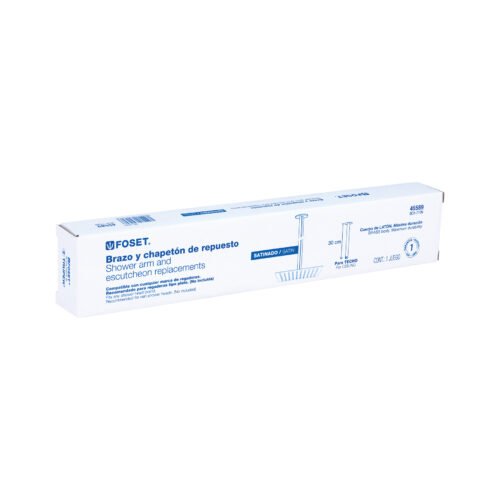 455893 45589 - Brazo y chapetón de repuesto para regadera techo, satinado