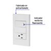 45590 - Placa armada 1 interruptor,1 contacto,1mod, Española, blanco