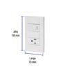 45590 - Placa armada 1 interruptor,1 contacto,1mod, Española, blanco